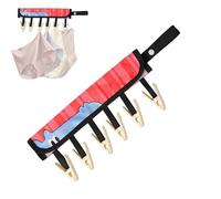 Hangers de voyage pliables | Underwear Drying Rack with 6 clips, Compact Clothes Hanger - Socks Underwear Towels Travel Cruise Laundry Hotel Camping Business Trip Bathroom Apartment Chambre