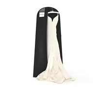 Hangerworld Housse opaque à soufflet pour robes de mariée/soirée Noir - 185 x 80cm
