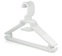 Hangerworld Lot de 20 cintres antidérapants en Plastique Blanc de 40 cm pour vêtements, Manteaux, Pantalons.