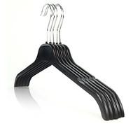 Hangerworld Lot de 20 Cintres en Plastique Noir avec Encoches - 43cm