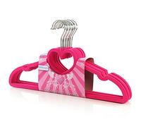 Hangerworld Lot de 20 Cintres en Velours Rose à Coeur 42 cm