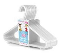 HANGERWORLD - Lot de 36 cintres en Plastique - 29,2 cm - pour Pantalon, Jupe de bébé et d'enfant - Blancs