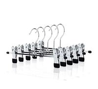 Hangerworld Lot de 5 cintres réglables en métal chromé de 30 cm pour Pantalons, Jupes, Manteaux, vêtements.