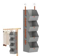 Hanging Storage Organizer -4 Tier Door Closet Rack, Space Saving Over the Door Organizer for Apartments, Dorms, Bedrooms, Nursery, Offices, Garage, Ideal for Shoes, Bags, Clothing, Towels, Socks