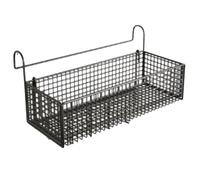 Hanging Storage Rack Iron Holder Bedside Basket No Drill Large Capacity Space-Saving Shelf Bathroom Pour Le Rangement(Black)