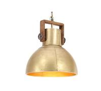 vidaXL Hanglamp industrieel rond 25 W E27 40 cm messingkleurig320532 Multicolore G