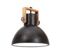 vidaXL Hanglamp industrieel rond 25 W E27 40 cm zwart320535 Noir G