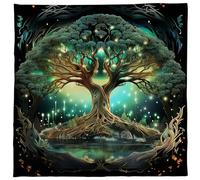 Hangsu Arbres de vie autels en tissu, tarots, cartes, cartes de divination, fournitures de sorcellerie