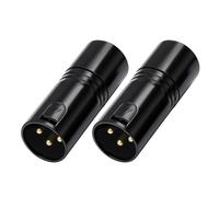 Hangsu Lot de 2 terminateurs DMX512 à 3 broches 120 Ω avec contacts plaqués or pour une meilleure performance sonore, boîtier en métal
