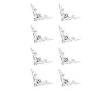 Hangsu Lot de 8 protections d'angle en métal robuste 3 couleurs dorées, argentées, bronzes, pour améliorer le look, adaptées aux bibliothèques et aux bureaux, Small, Comme décrit, Comme décrit.