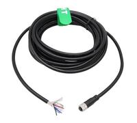 HangTon Câble d'alimentation électrique M8 4 broches femelles pour panneau Keyence, moniteur d'automatisation, dispositif de champ blindé, code A, PVC, 1 m