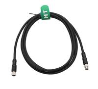 HangTon Câble d'alimentation M8 3 broches mâle femelle pour bannière Baumer Turck SICK Automation I/O Commutateur de connexion Dispositif de terrain blindé A-code PVC 2 m