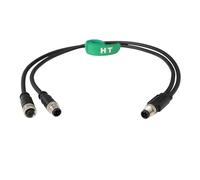 HangTon M12 Câble répartiteur en Y 4 broches étanche 30 V 4 A pour bannière Weidmüller Automation industrielle Interrupteur capteur PLC DeviceNet, étanche en PVC blindé 1 m
