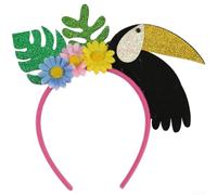 HanOaki Bandeau floral léger de 22 cm - Accessoire de fête | Ajustement élastique confortable, taille réglable, convient pour les adultes et les enfants, construction, look festif