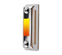 HanOaki Bouton poussoir de sonnette filaire, avec lumière LED intégrée, 1 lot de bouton poussoir de sonnette de rechange argenté pour un usage domestique, ABS + interrupteur électrique en métal