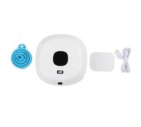 HanOaki Distributeur de savon en mousse automatique mural sans contact avec capteur infrarouge rétroéclairé écran LCD ABS pour salle de bain cuisine (blanc)
