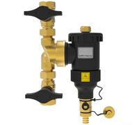 HanOaki Filtre pour chauffe-eau et chaudière | avec vanne de vidange marche/arrêt et séparateur magnétique de rouille | Filtration en maille d'acier inoxydable pour systèmes CVC (DN32/1-1/4 mâle)