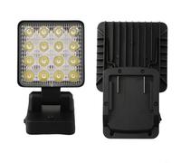 HanOaki Lampe de travail sans fil LED 1200-1500LM 11-15W pour Metabo 18V Batterie BS18 SSD18 SSW18 Rouge Noir