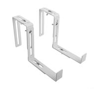 HanOaki Lot de 2 crochets réglables pour pot de fleurs en fer robuste sans perçage Design stable pour extérieur et intérieur Blanc
