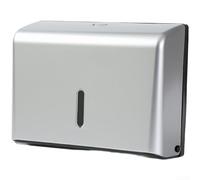 HanOaki Porte-mouchoirs mural étanche en ABS avec support adhésif pour la maison, la salle de bain, le bureau et les espaces commerciaux (argenté)