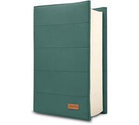 HANOI Collection Adjustable Protège-livre rembourré pour couvertures rigides et livres de poche Vert foncé Taille S
