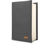 HANOI Collection® Housse pour livres de lecture ajustable et rembourrée. Housse de transport pour livres rembourrée. Couverture de livres, Protection pour livres. (Gris foncé, Petite)