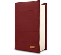 HANOI Collection® Housse pour livres de lecture ajustable et rembourrée. Housse de transport pour livres rembourrée. Couverture de livres, Protection pour livres. (Rouge foncé, Grande)