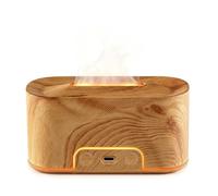 HANOLLY Diffuseur Huiles Essentielles, 220ML Petit Diffuseur Parfum Maison | Humidificateur Ultrasonique avec Lumières LED 7 Couleurs à Flamme, Diffuseur d'arômes avec Arrêt Automatique, Cadeau Noël