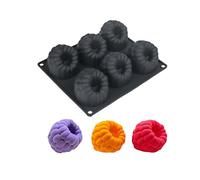 HanQZen Set de moules à gâteau en silicone 3D fraise et framboise - Moules à dessert flexibles pour mousses, brownies, gelée, glaces et sucreries (motif fruits) (noir)