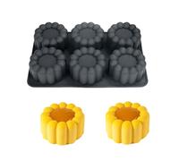 HanQZen Set de moules à pâtisserie en silicone 3D fraise et framboise - Moules à dessert flexibles pour mousse, brownies, gelée, glace et sucreries (motif fruit) (fleur ronde) (noir)