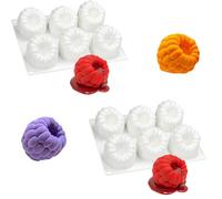 HanQZen Set de Moules de Cuisson en Silicone 3D Fraise & Framboise - Moules à Dessert Flexibles pour Mousse-Gâteaux, Brownies, Gelée, Glaces & Confiseries (Motif Fruit) ((Motif Fruit) 2(Blanc))