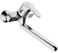Hansa 1692283 7833827 Mix Mitigeur d'évier/lavabo à levier simple pour montage mural verrouillable raccord S 311 mm Chromé