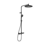 Hansa Colonne de douche Aurelia thermostatique Ø30 cm 3 jets noir mat 4719910333