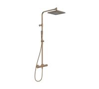 Hansa – Set de douche Aurelia thermostatique 25x25 cm effet pluie bronze brossé 4719911381