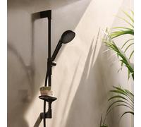 Hansa Aurelia - Set pomme de douche, barre et flexible, 3 jets, noir mat 4715013033