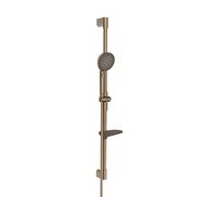 Hansa Set de douche Aurelia 4715013081 – 3 jets, barre 970 mm raccourcissable, bronze brossé