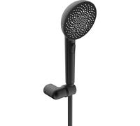 Hansa Aurelia - Set pomme de douche, support et flexible, 3 jets, noir mat 4717012033