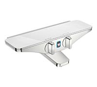 Hansa bain Hansaemotion 5864217282 AP, fonctionnement sur piles, verre de sécurité, inverseur intégré avec obturateur, chrome / blanc