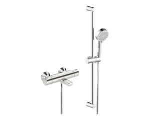 Hansa Basic - Colonne de douche avec mitigeur de baignoire thermostatique, 3 jets, chromé 55162131