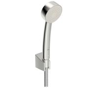 Hansa Basicjet - Set de pommeau de douche, 1 jet, support et flexible, chrome 44681113