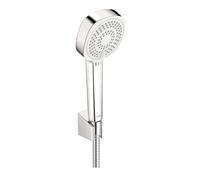Hansa Basicjet - Set de pommeau de douche, 3 jets, support et flexible, chrome 44600133