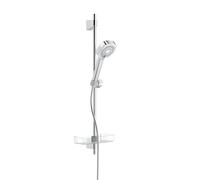 Hansa Basicjet Style Set de douche avec barre et tablette, 3 jets, 44770131,