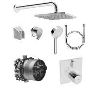 Hansa Bluebox - Colonne de douche avec thermostat, 3 jets, chrome 89950000