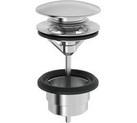 Hansa - Bonde de lavabo Push-Open, acier brossé 0764010080