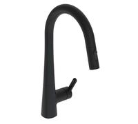 Hansa Designo - Mitigeur d’évier avec douchette extractible, noir mat 5136228333