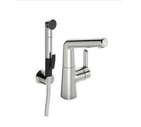 Hansa Designo - Mitigeur de lavabo avec bec pivotant et douchette extractible, chrome 51342201