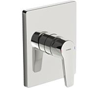Hansa douche match0 Hansapolo chrome, Hansapolo encastrée, sans inverseur