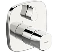 Hansa Ensemble décoratif Hansaliving 81139572 thermostat de douche encastré, avec unité fonctionnelle, chromé