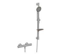 HANSA Hansa Duschsystem HANSAPRISMA avec thermostat, montage mural, 770 mm, acier brossé Quantité:1
