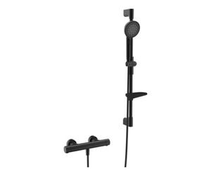 HANSA Hansa Duschsystem HANSAPRISMA avec thermostat, montage mural, 770 mm, noir mat Quantité:1